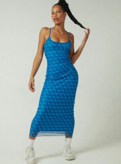 Princess Polly Jgr &Amp; Stn Cassie Maxi Dress  Blue Shop