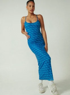 Princess Polly Jgr &Amp; Stn Cassie Maxi Dress  Blue Shop