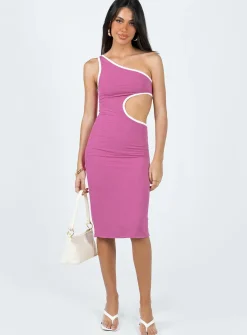 Princess Polly Jgr &Amp; Stn Charlotte Midi Dress  Pink Cheap