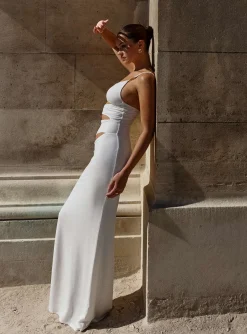 Princess Polly Jgr &Amp; Stn Claudia Maxi Dress  White Sale