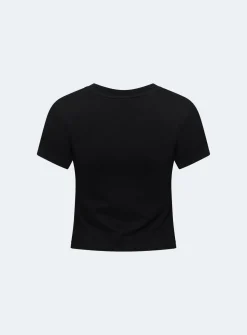 Princess Polly Jgr &Amp; Stn Faster Baby Tee Black New