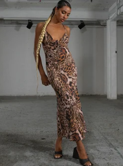 Princess Polly Jgr &Amp; Stn Martine Maxi Dress Black /  Brown Best