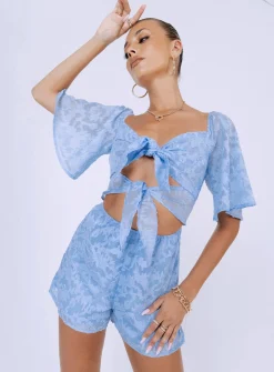 Princess Polly Joa Romper  Blue Discount
