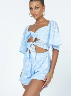 Princess Polly Joa Romper  Blue Discount