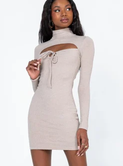 Princess Polly Joanna Mini Dress  Beige Online