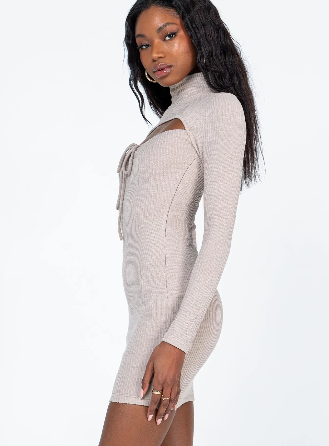 Princess Polly Joanna Mini Dress Beige Online