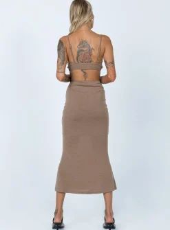 Princess Polly Jocelyn Cut Out Midi Dress  Brown Sale