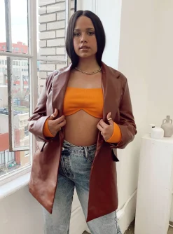 Princess Polly Jocelyn Jacketcurve   Brown Fashion