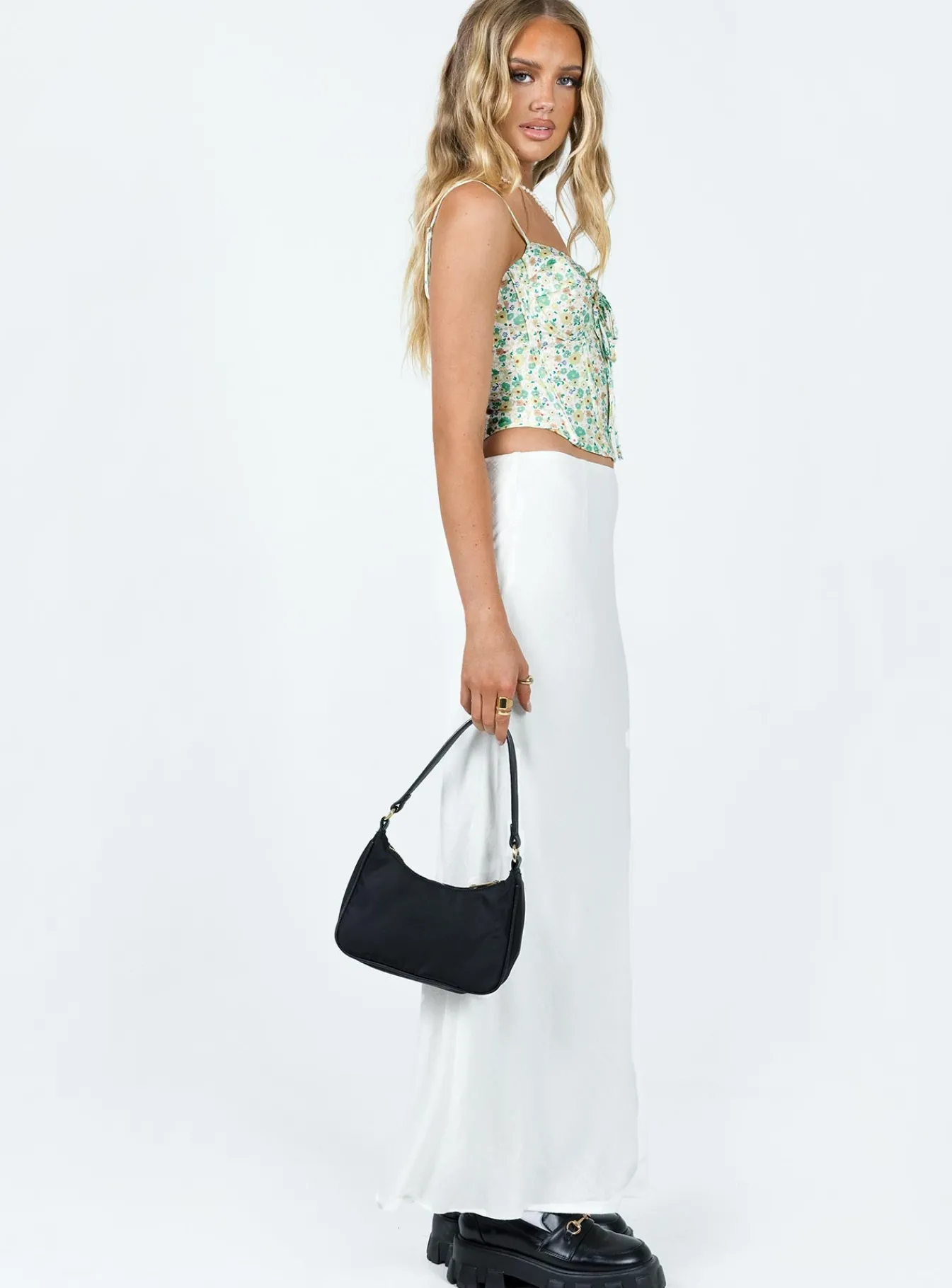 Princess Polly Jodie Maxi Skirt White New