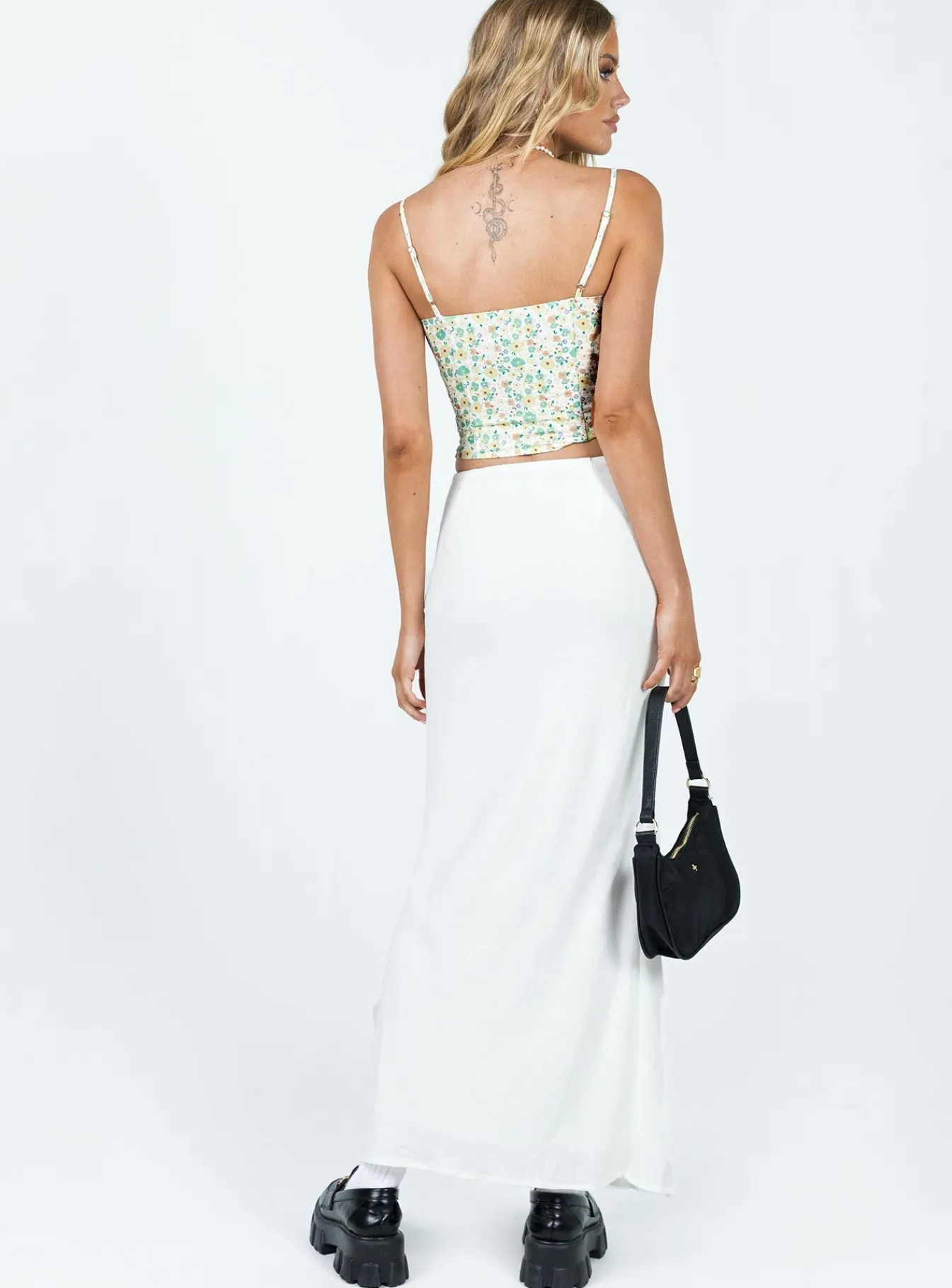 Princess Polly Jodie Maxi Skirt White New