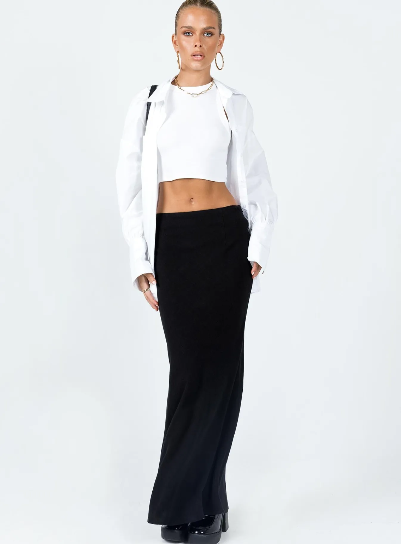 Princess Polly Jodie Maxi Skirt Black Sale