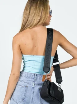 Princess Polly Jodye Strapless Top Blue Hot