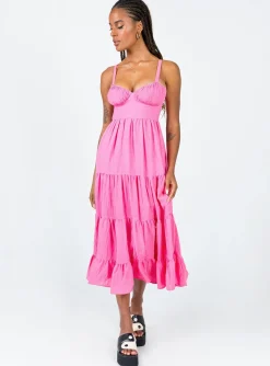 Princess Polly Joella Midi Dress  Pink Online