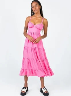 Princess Polly Joella Midi Dress  Pink Online