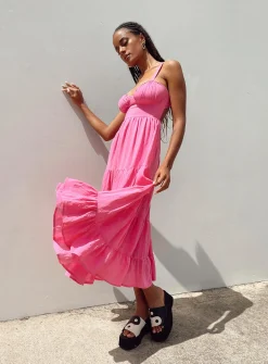 Princess Polly Joella Midi Dress  Pink Online