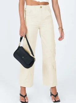 Princess Polly Joelle Pants  Cream Fashion