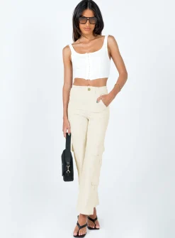 Princess Polly Joelle Pants Cream Fashion
