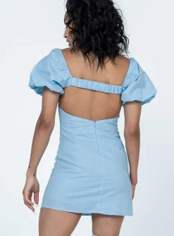 Princess Polly Johan Mini Dress Blue Cheap