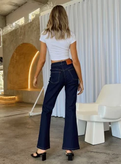 Princess Polly Johnny Flare Dark Wash Jeans Denim New