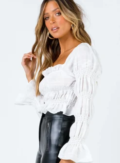 Princess Polly Jolee Top  White Cheap