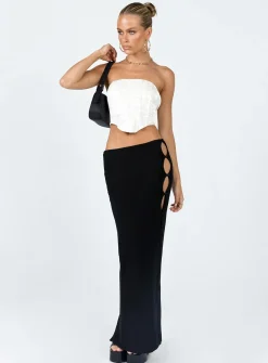Princess Polly Jordan Knit Midi Skirt  Black Shop