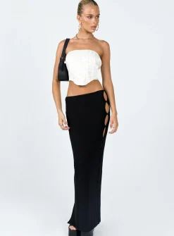 Princess Polly Jordan Knit Midi Skirt  Black Shop