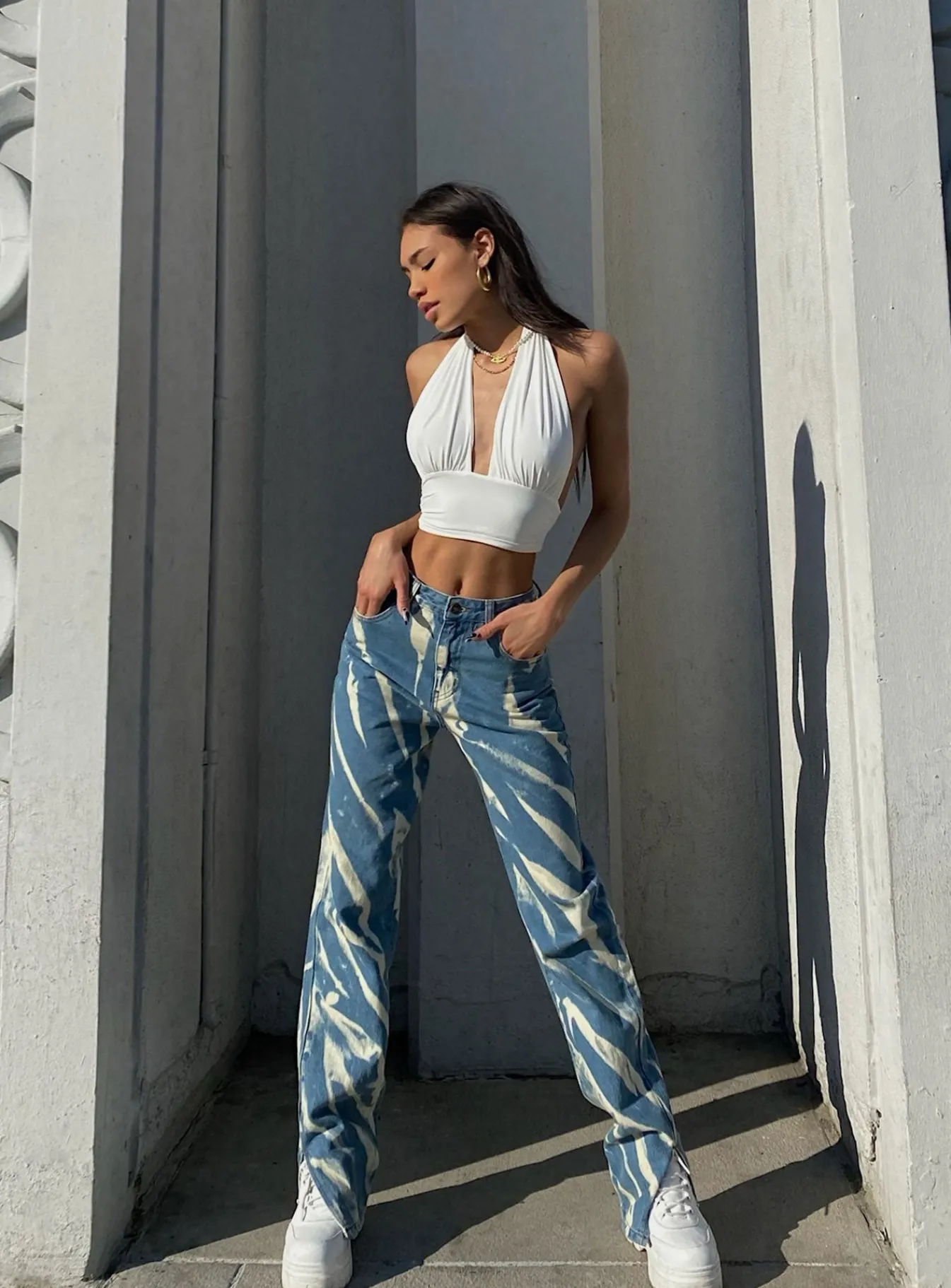Princess Polly Jordy Toplower Impact White Store