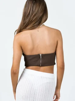 Princess Polly Jordyn Bustier Brown Discount