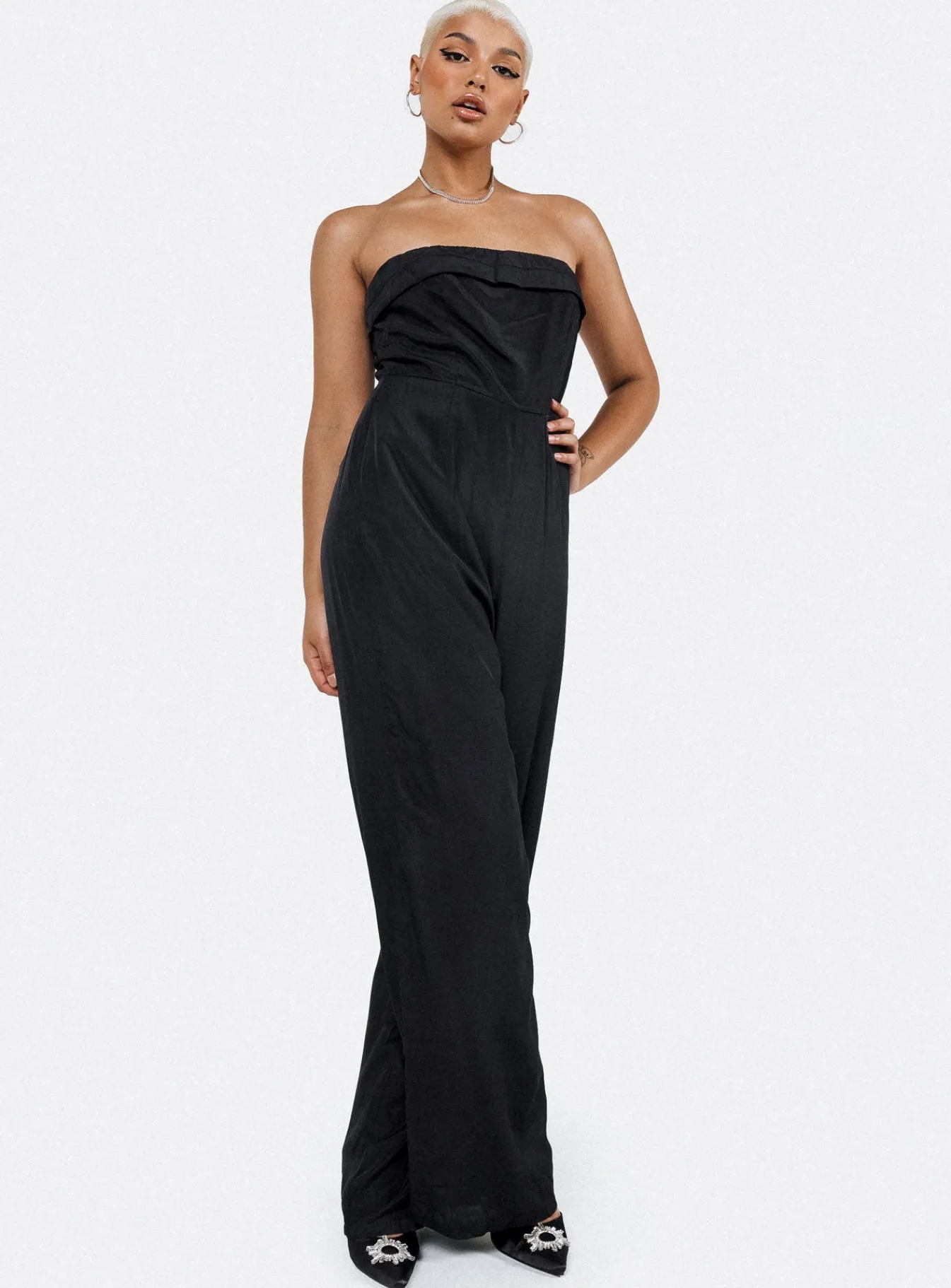 Princess Polly Josia Strapless Jumpsuit Black Sale