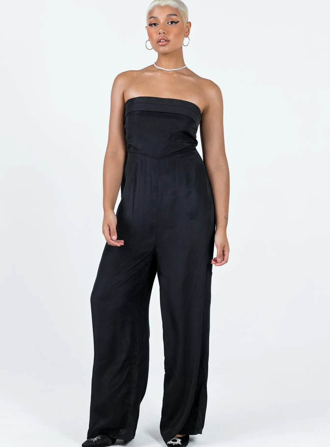 Princess Polly Josia Strapless Jumpsuit Black Sale