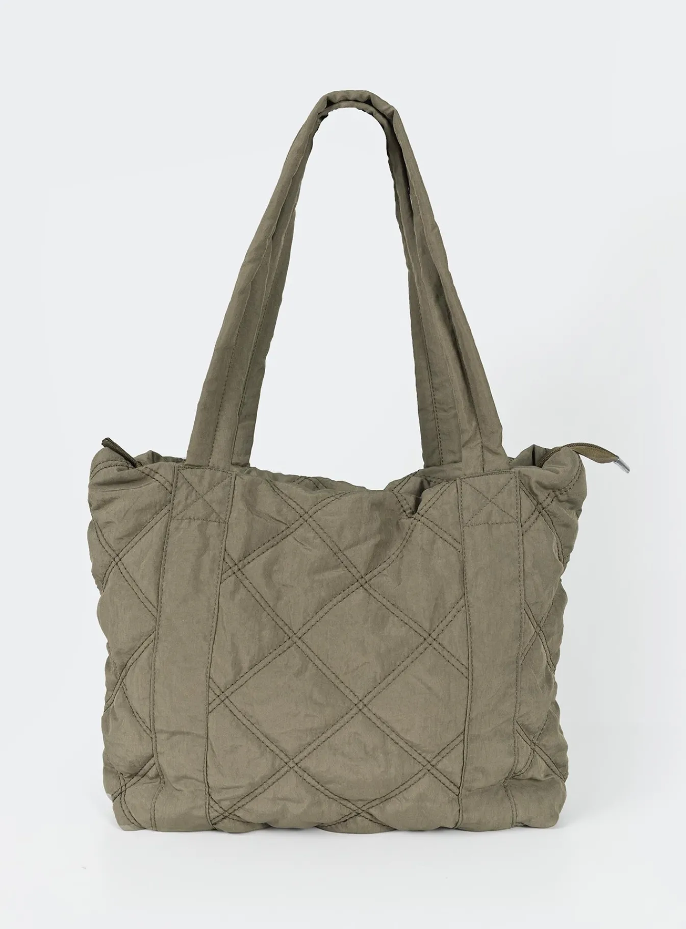 Princess Polly Jovie Nylon Quilted Tote Khaki Discount