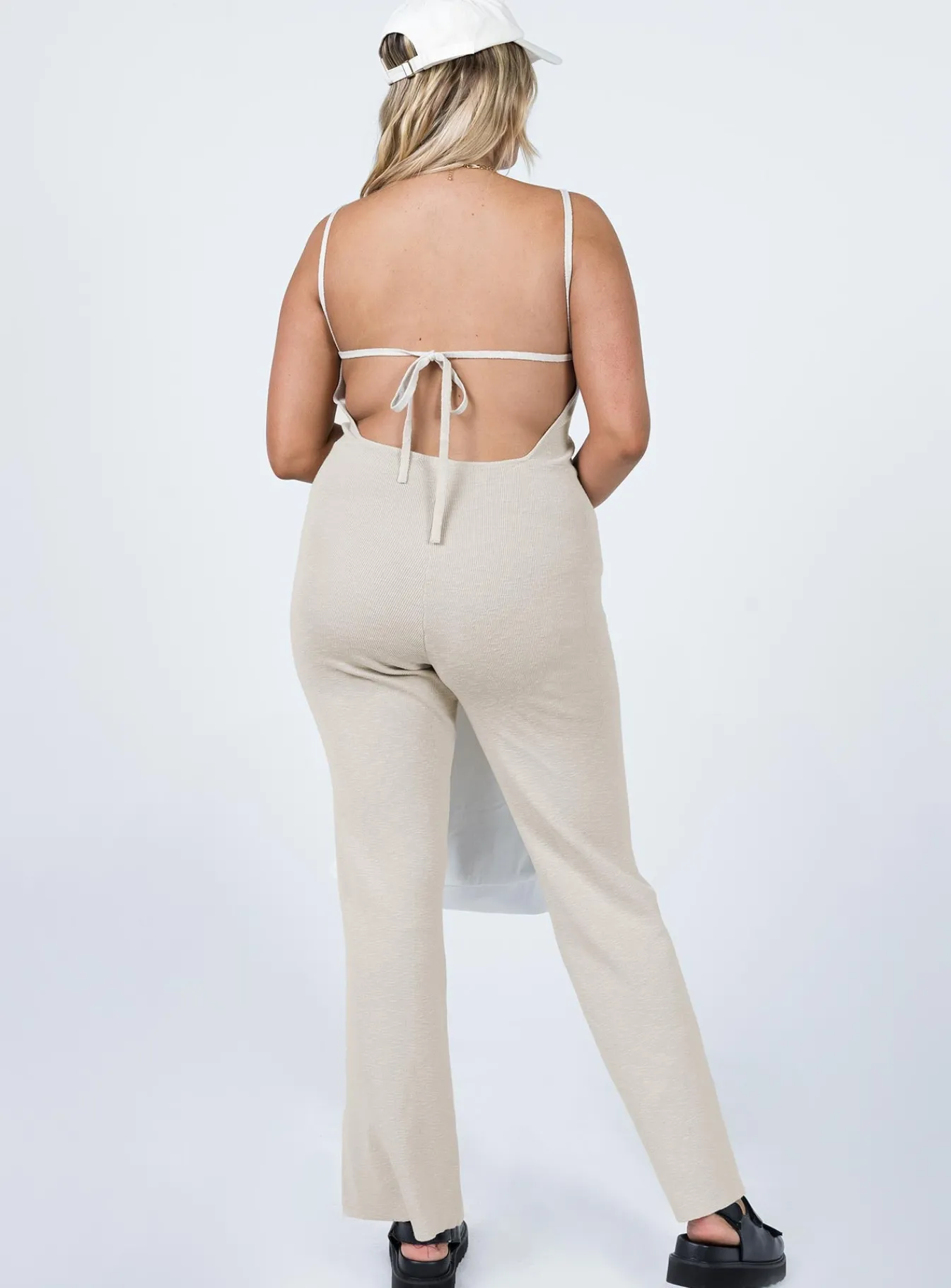 Princess Polly Julia Jumpsuit Cream Outlet