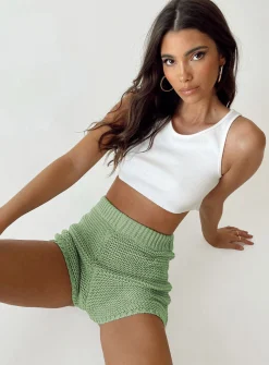 Princess Polly Julianna Shorts  Green New