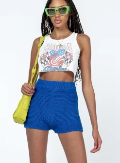 Princess Polly Julianna Shorts Cobalt  Blue Store