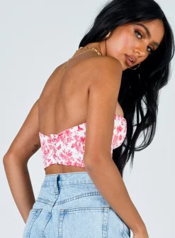 Princess Polly Juliette Bustier   White / Pink Best Sale