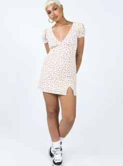 Princess Polly Kacey Mini Dressfloral White Flash Sale