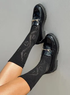Princess Polly Kael Socks  Black Shop