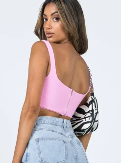Princess Polly Kaeshia Rib Bustier Pink Flash Sale