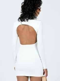 Princess Polly Kahlea Long Sleeve Mini Dress  White Store