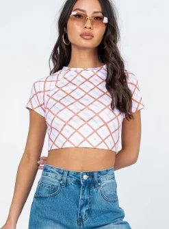 Princess Polly Kaisen Top Check  Multi Clearance