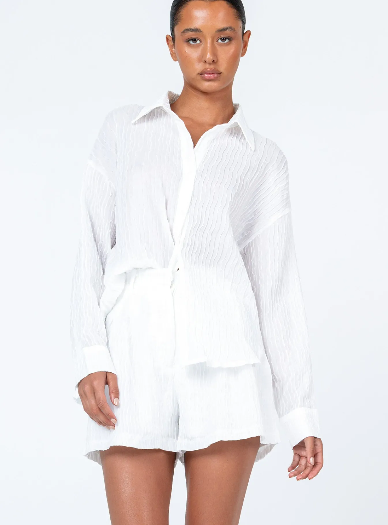 Princess Polly Kaitlyn 2 Piece Settexture White Shop