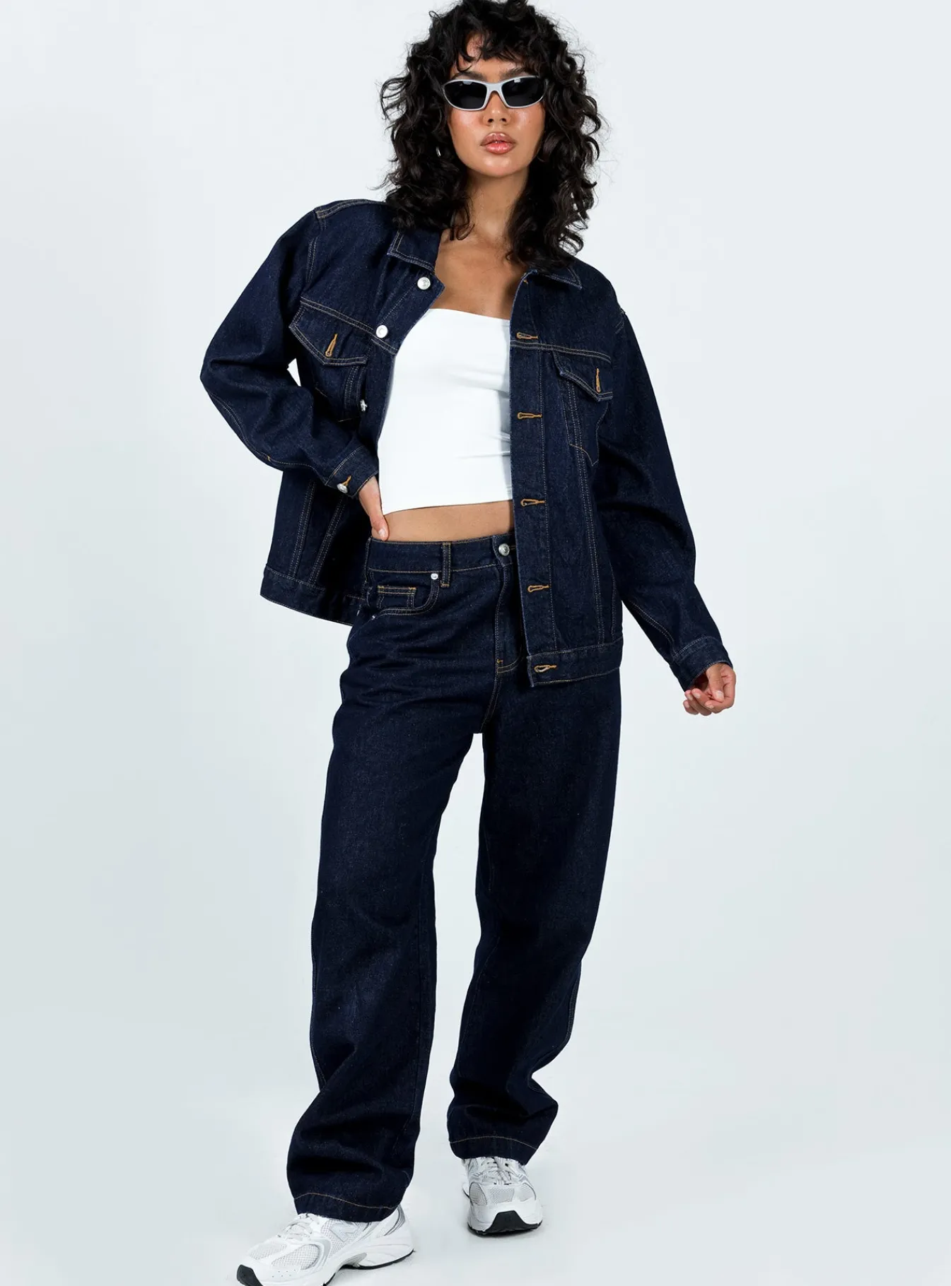 Princess Polly Kaleenajacket Dark Wash Denim Best Sale