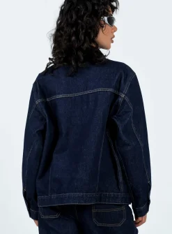 Princess Polly Kaleenajacket Dark Wash Denim Best Sale