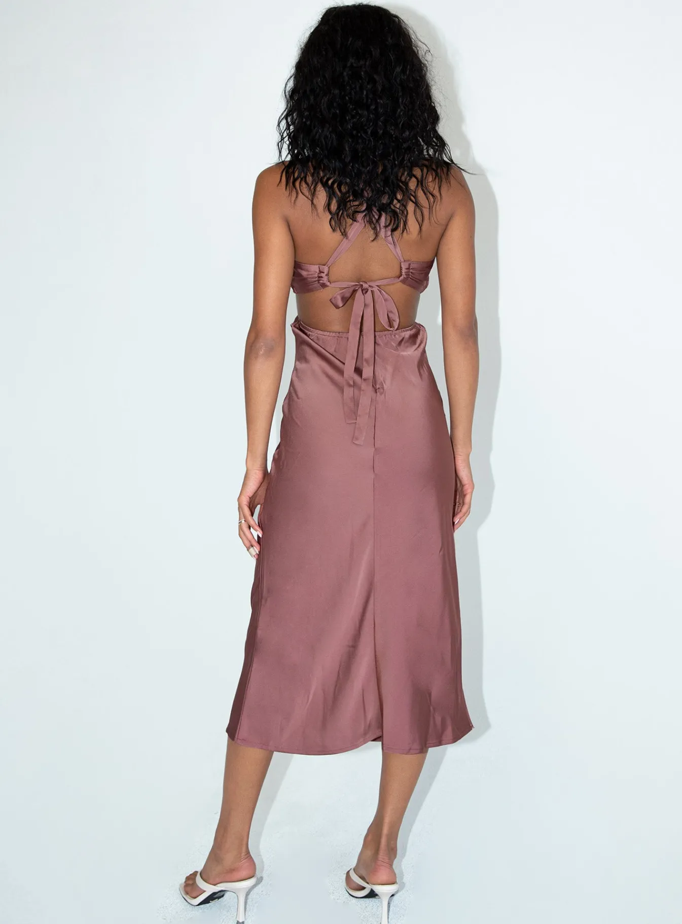 Princess Polly Kali Maxi Dress Brown Cheap
