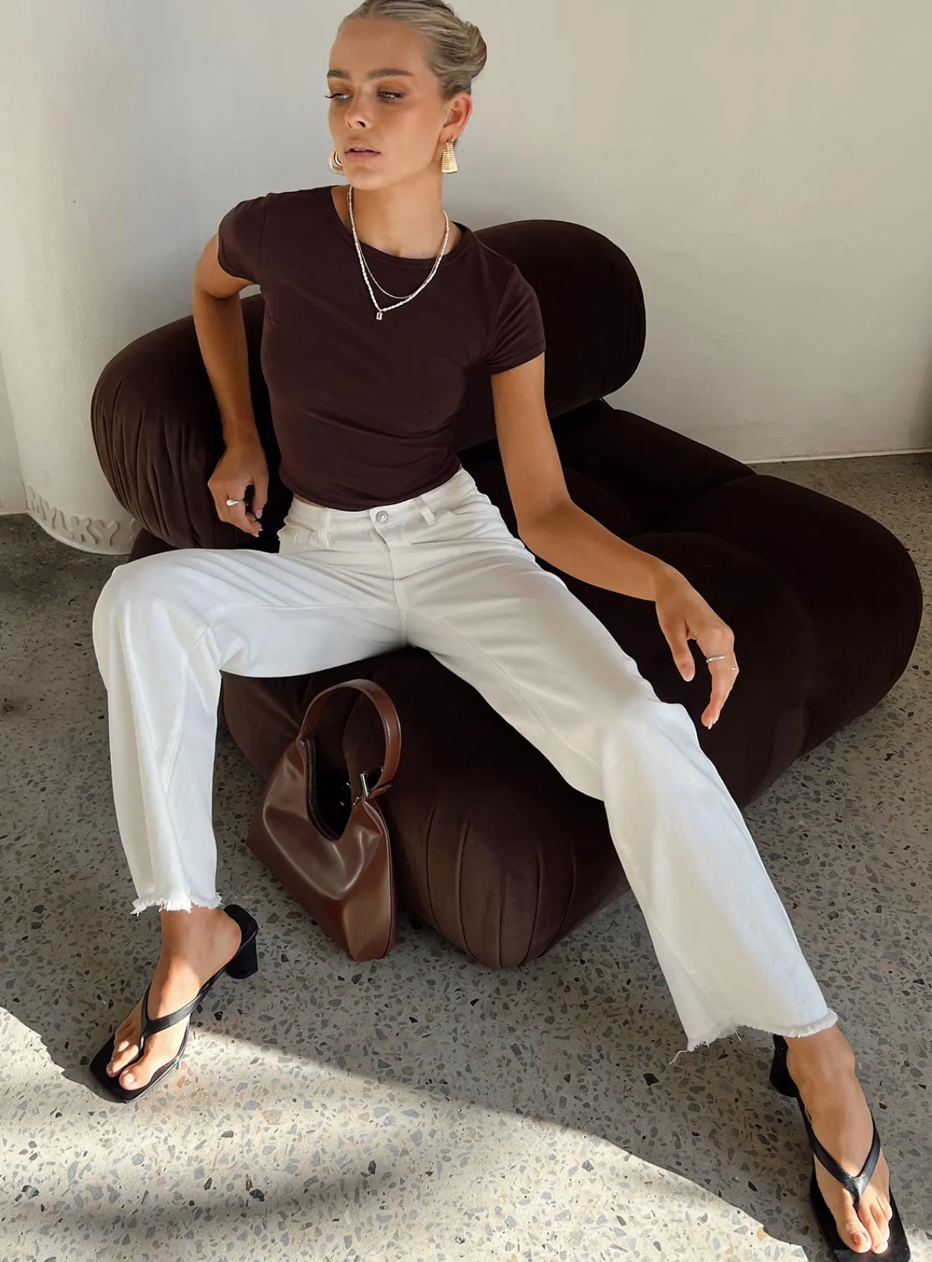 Princess Polly Kalinda Denim Jeans White Hot