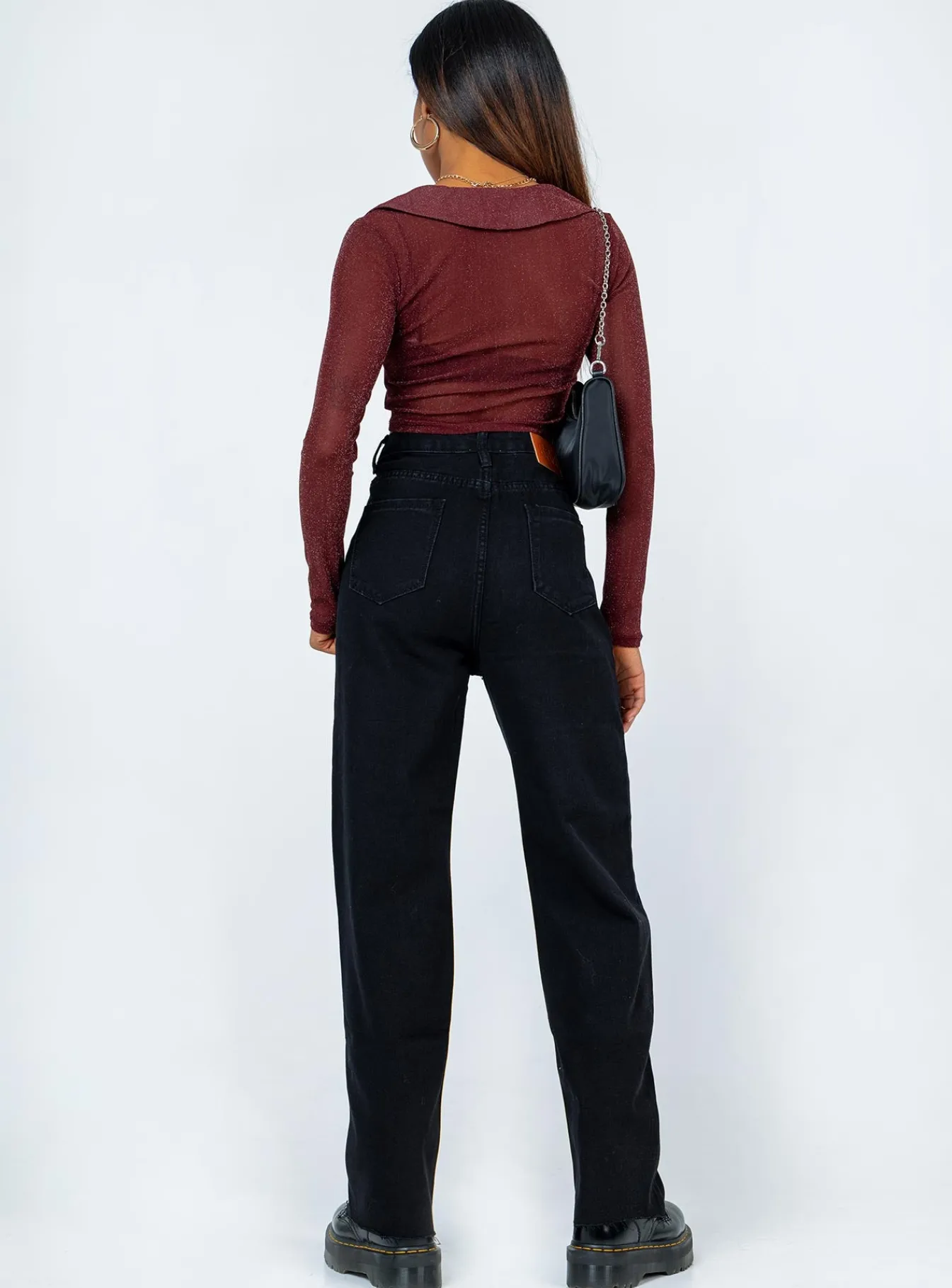 Princess Polly Kalinda Denim Jeans Black Sale