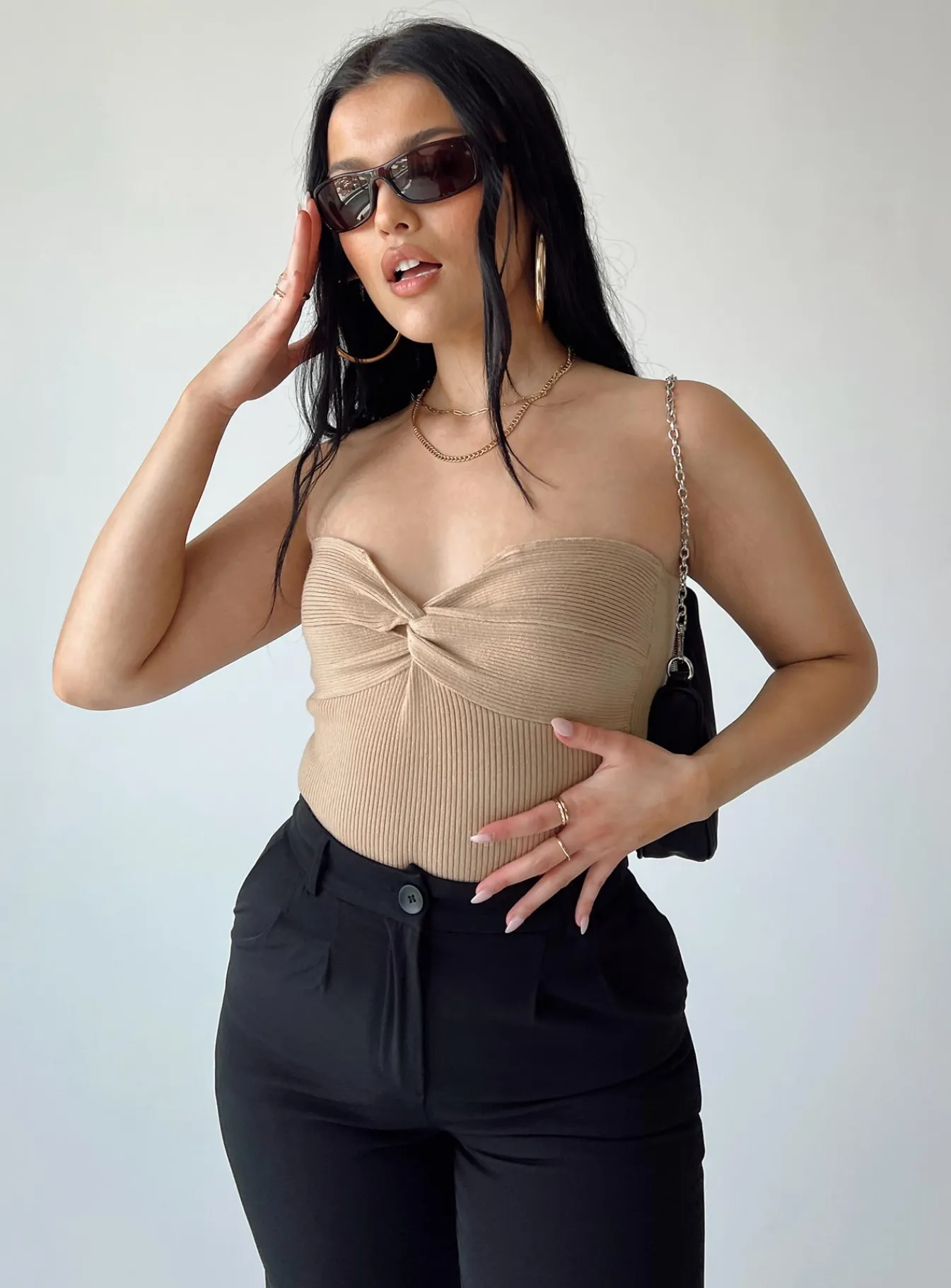 Princess Polly Kallista Bodysuit Beige Flash Sale