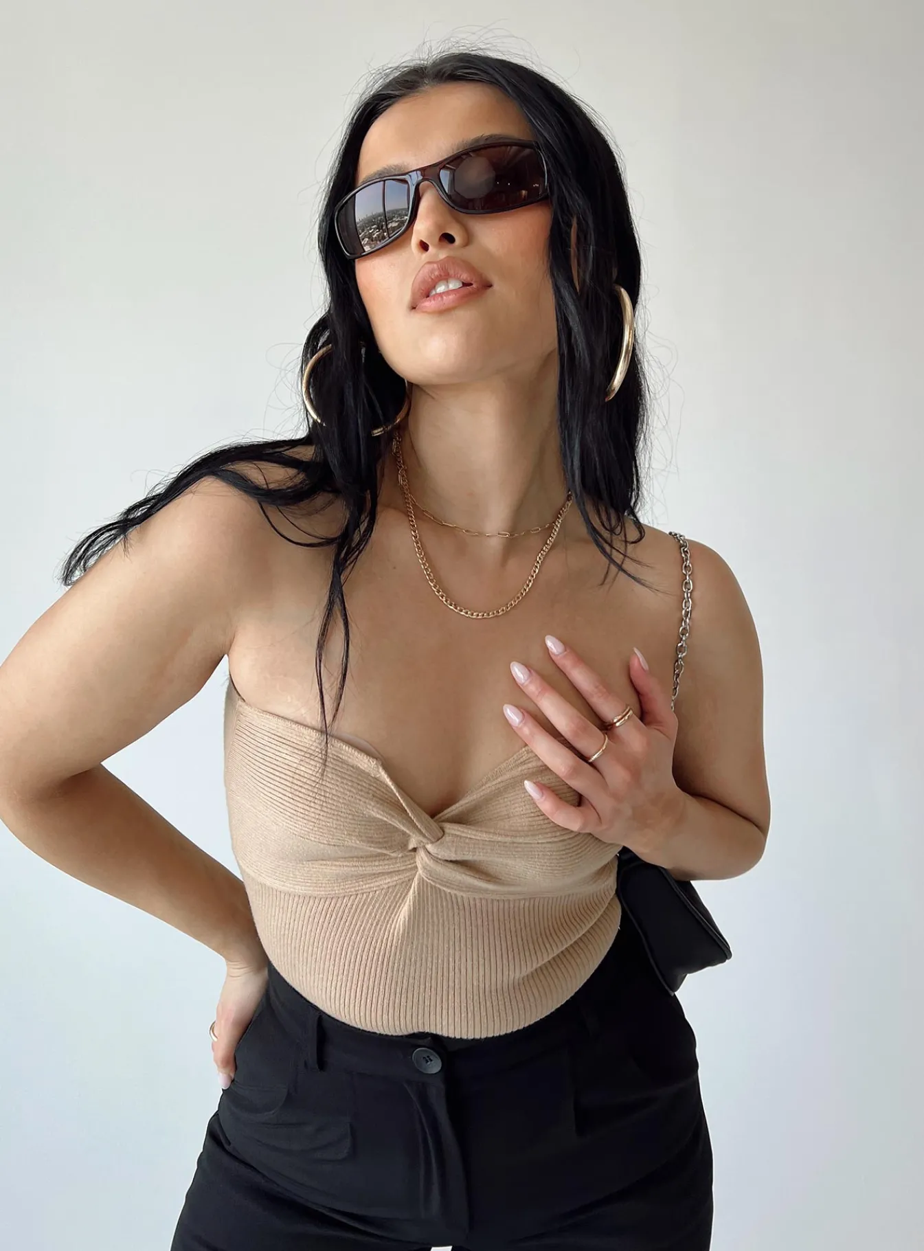 Princess Polly Kallista Bodysuit Beige Flash Sale