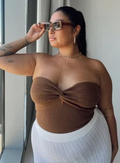 Princess Polly Kallista Topcurve   Brown Best