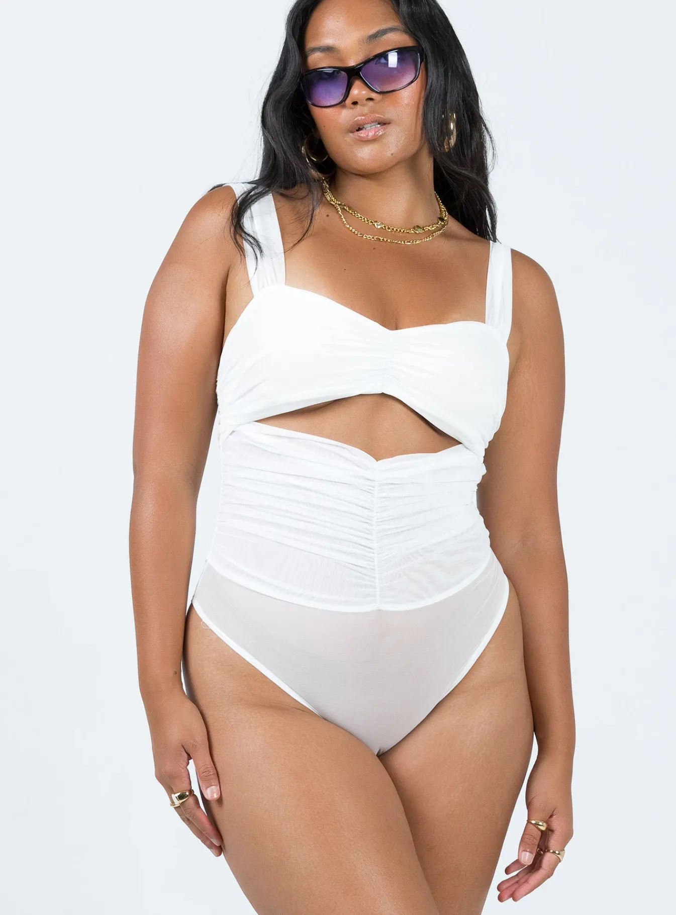 Princess Polly Kalmia Bodysuit White New
